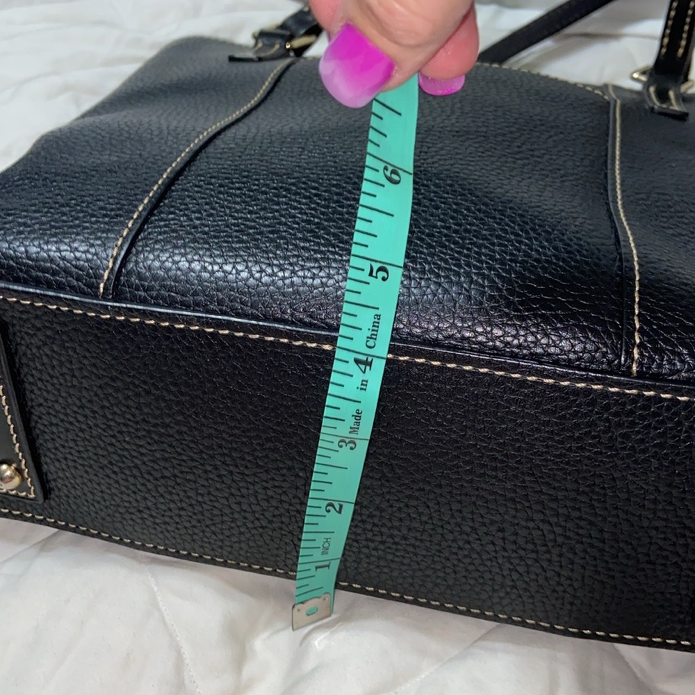 Gorgeous vintage Dooney & Bourke Black Pebbled Leather Lexington Tote - Picture 8 of 16